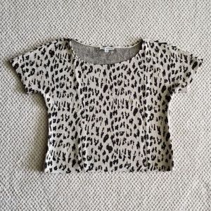 St. John Knit Leopard Pattern Top - with Piettes